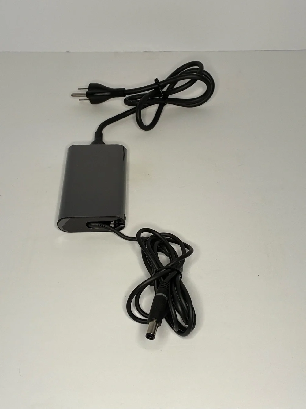 Dell Dark Gray and Black Laptop Charger Adapter